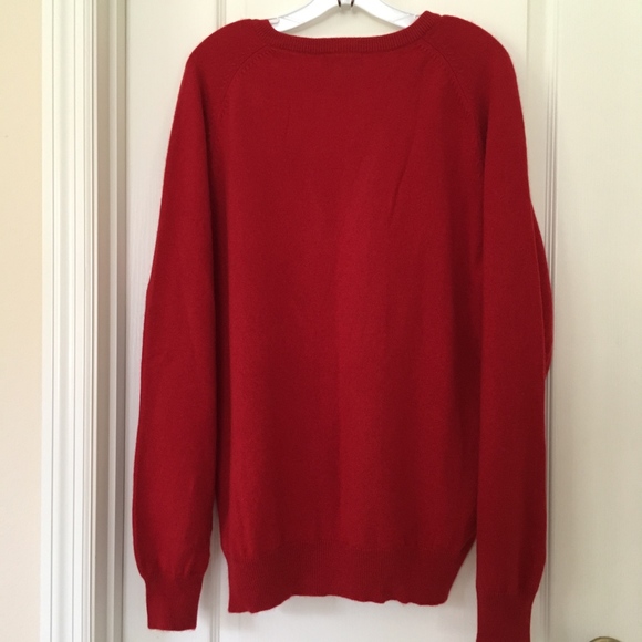 100% 2-ply Cashmere Sweater LANDS END, Mens L - Picture 4 of 4